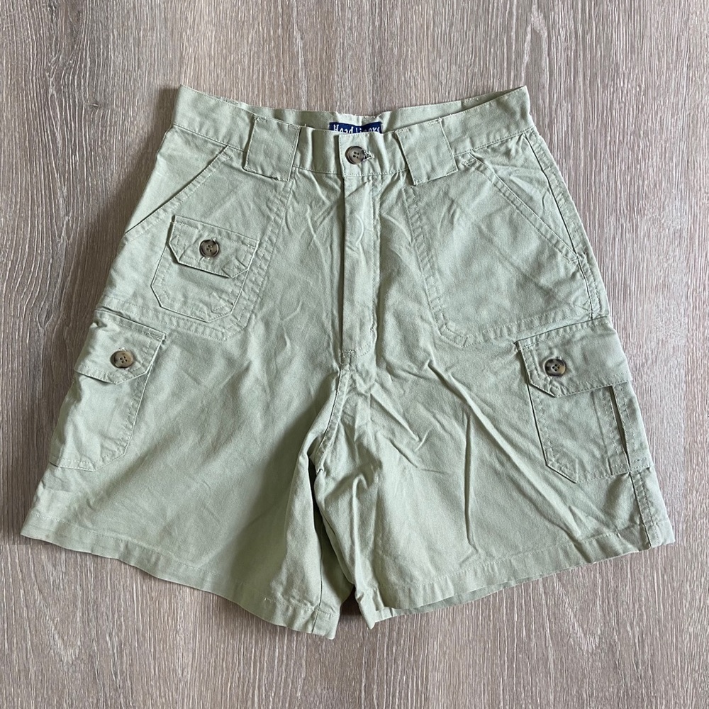 90s vintage high waist cotton hiker khaki shorts